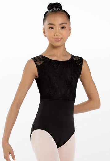 Child Lace Cap Sleeve Leotard