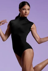 Child Balera Scallop Trim Mock Neck Leotard