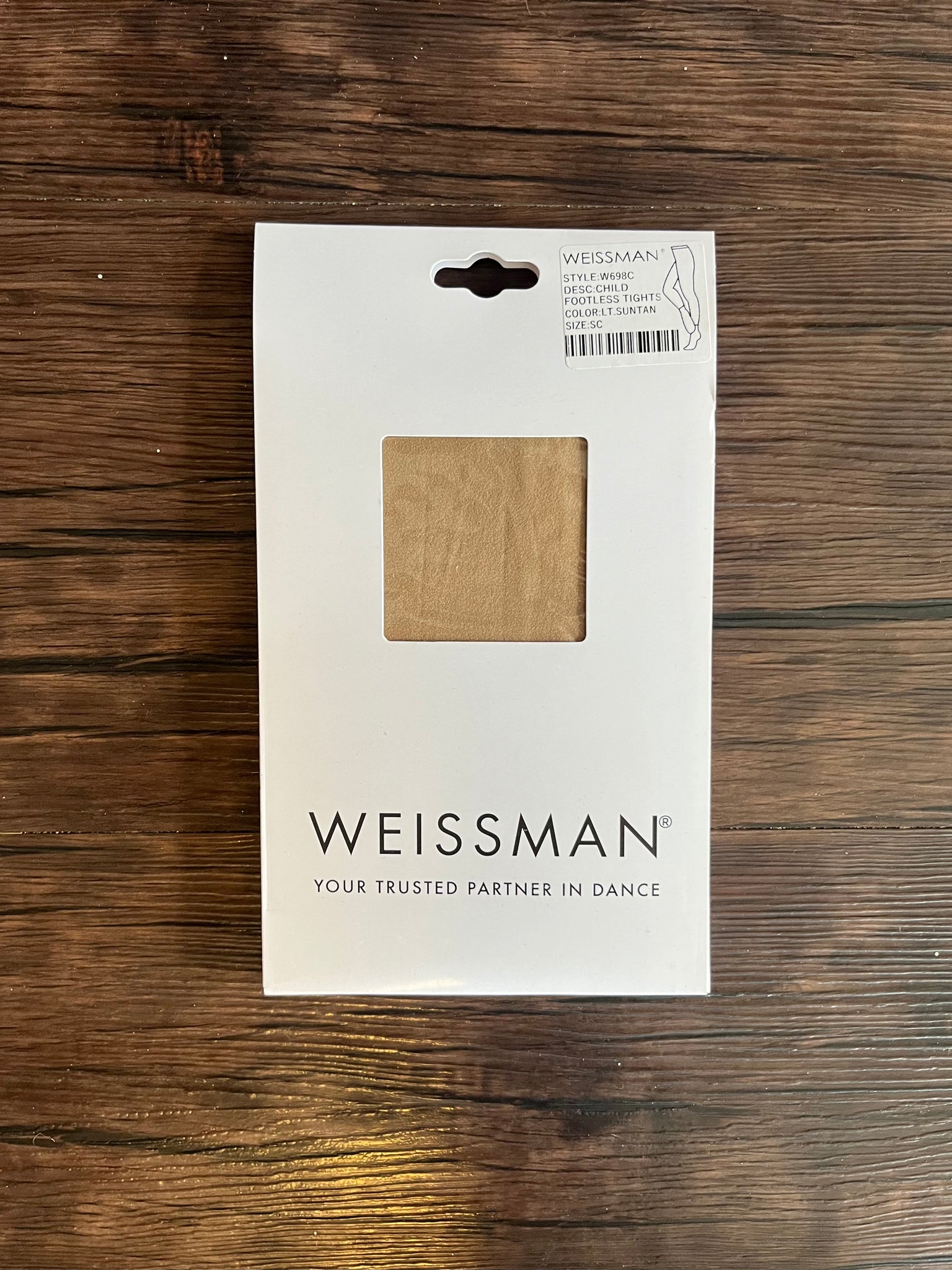 Adult Weissman Footless Tights-Tan