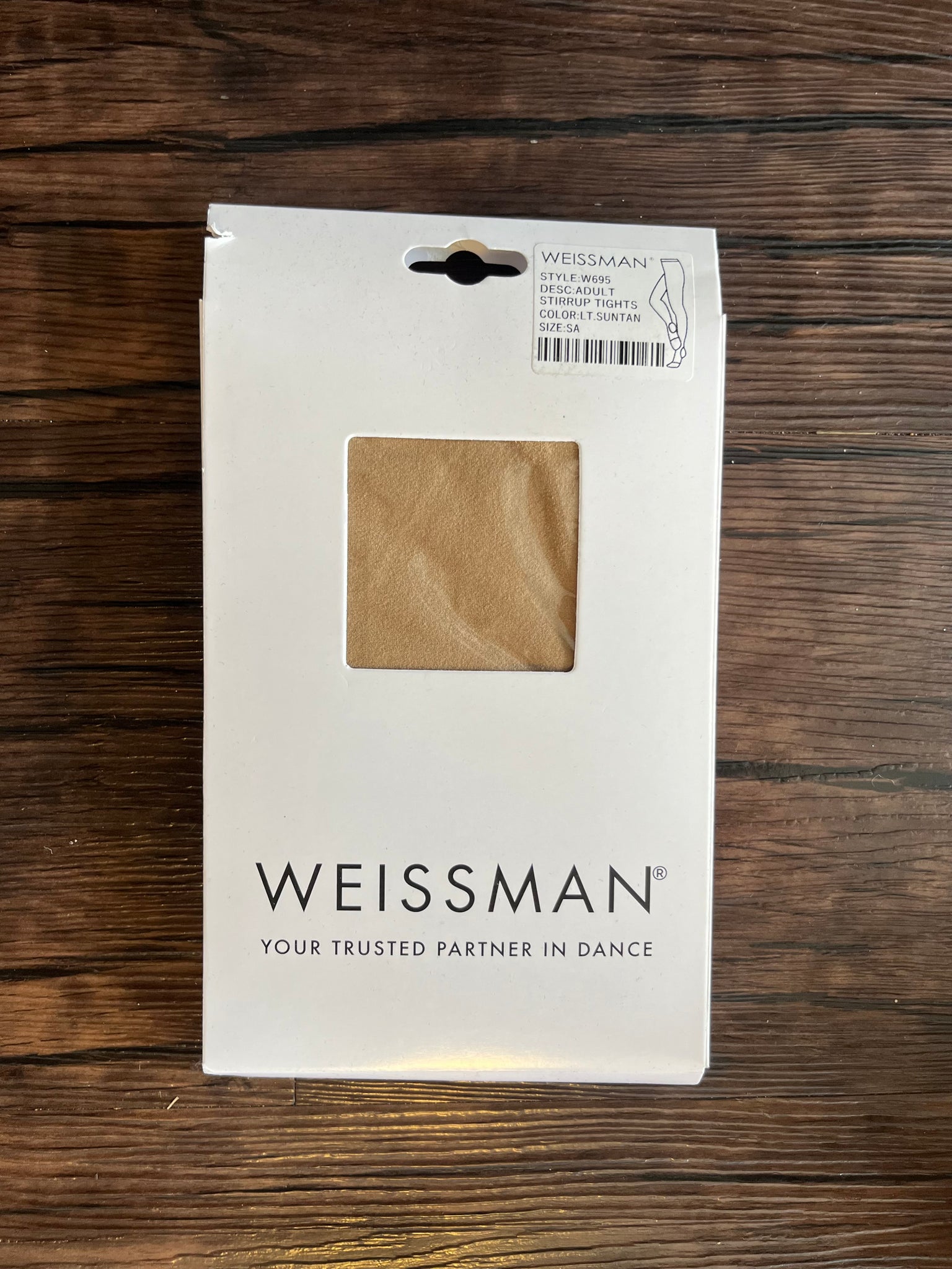 Adult Weissman Stirrup Tights-Tan