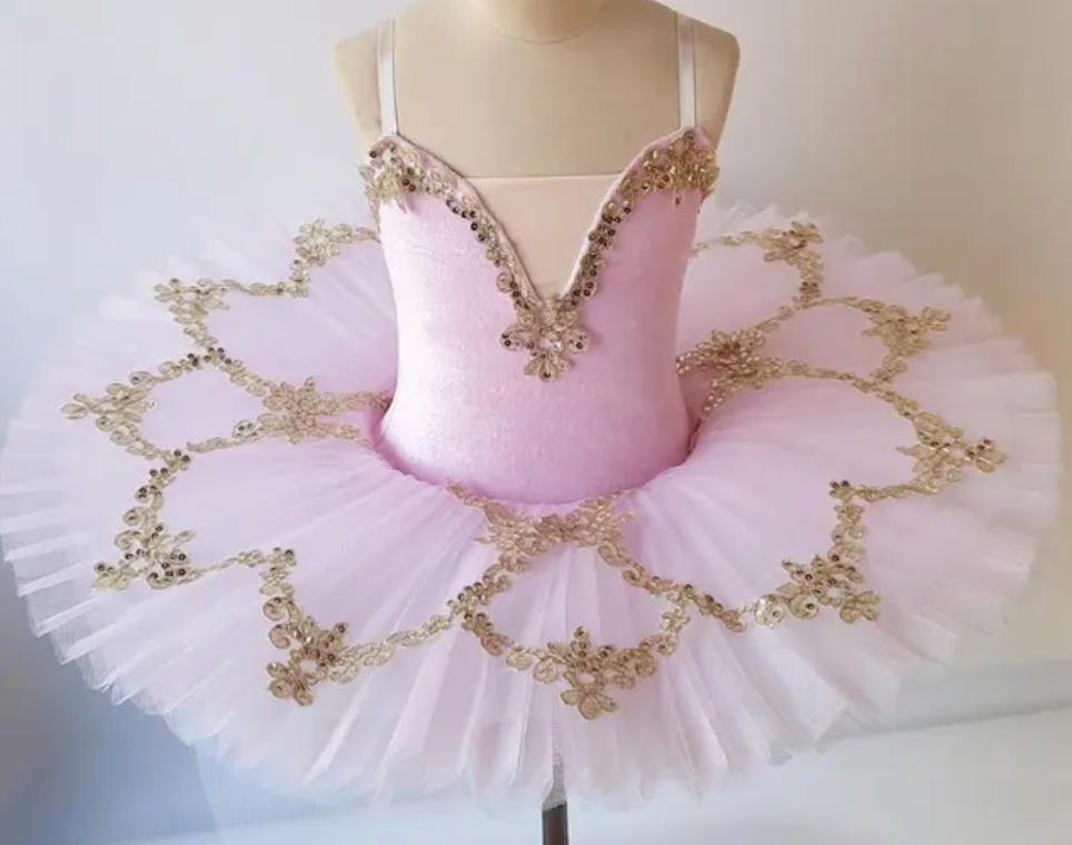 Pink Tutu with Gold Accents