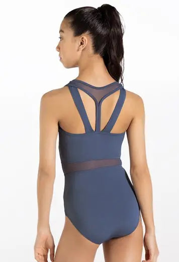 Child Strappy Mesh Cutout Leotard
