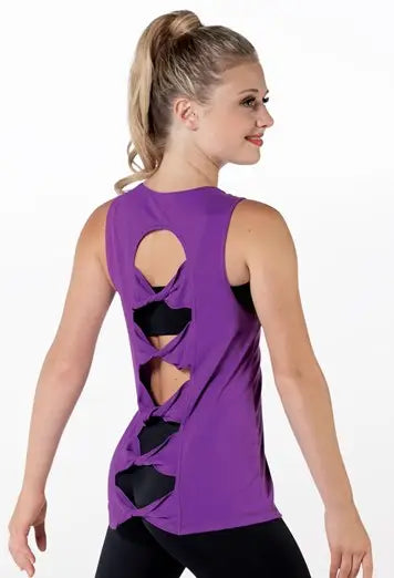 Child Twisted Bow Back Tank Top