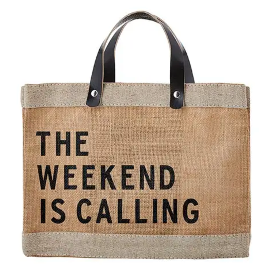 The Weekend Is Calling Mini Market Tote